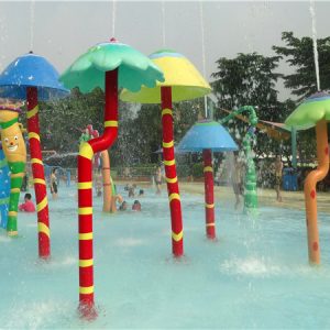 Jeux d'eau de couleur champignon de parc