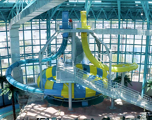Commercial Spaceship slide in water park