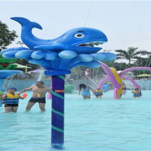 Baleine aqua park spray d'eau